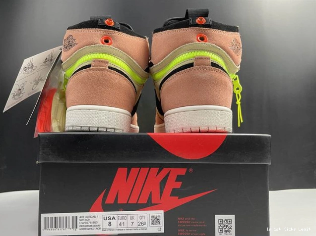Peach Jordan CW6576-800 High Switch Air 1 0819